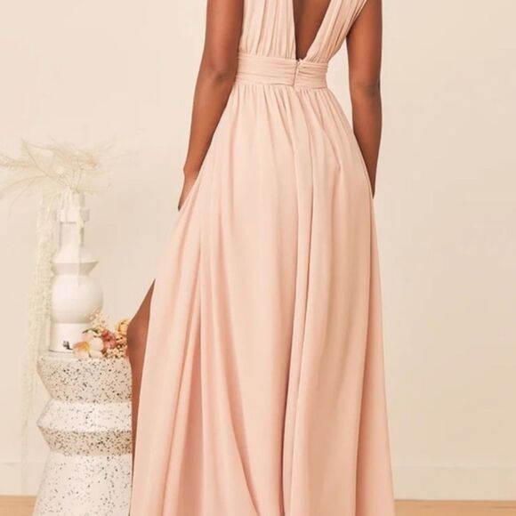 Lulu's Blush Pink Maxi Dress - Picture 3 of 16